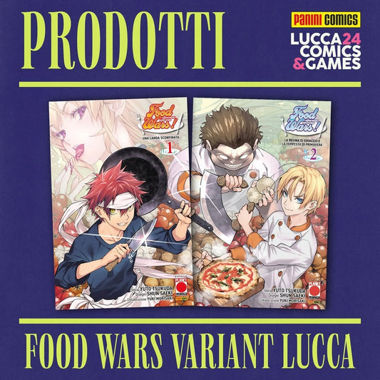 Set 2 fumetti Food Wars 1 e 2 Cover Variant Lucca Comics & Games 2024