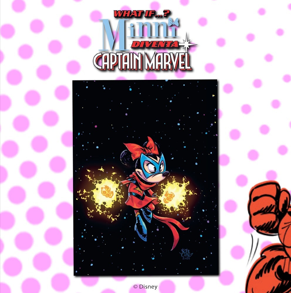 Fumetto Topolino n. 3601 - flip cover dedicata a What if... ? - Minni diventa Captain Marvel