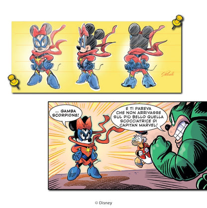 Fumetto Topolino n. 3601 - flip cover dedicata a What if... ? - Minni diventa Captain Marvel