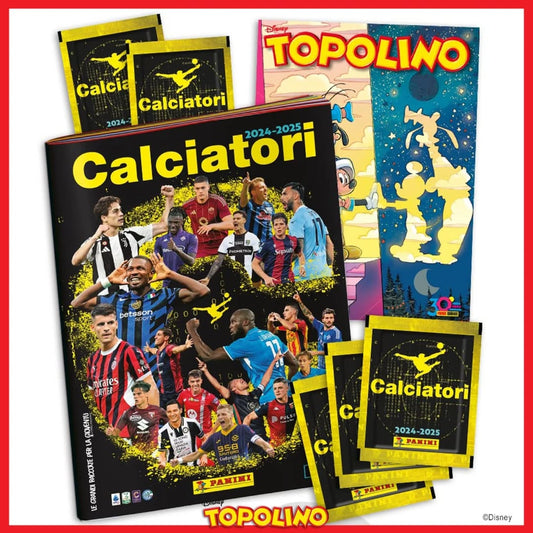 Topolino 3603 Con Album e 5 Bustine Calciatori Panini 2024-2025