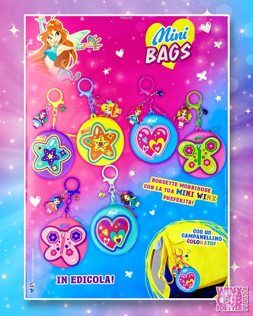 Mini Bags Portachiavi 3D Ciondolo delle Winx - Scegli il tuo...