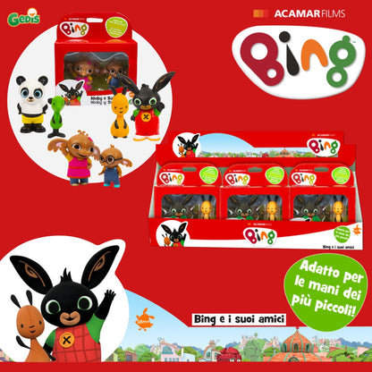 Set 2 Mini Personaggi Bing divertimento per i più piccoli 6 cm