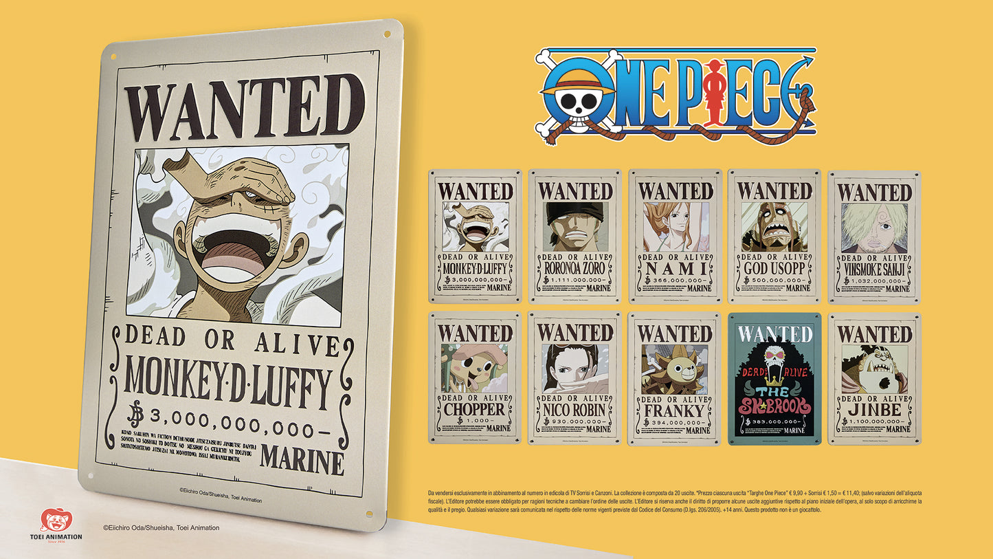 I tesori di “One Piece” Metal Poster in rilievo in 3D (Tv Sorrisi 2025)