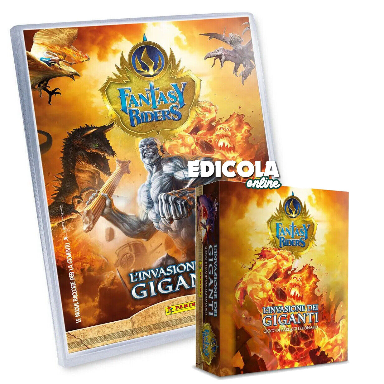 Set Fantasy Riders L'Invasione dei Giganti Trading Card Cards Game Carte Bustine