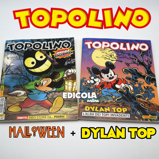 2 Fumetti TOPOLINO n. 3094 Variant Cover Dylan Top Dog + 3127 Speciale Halloween