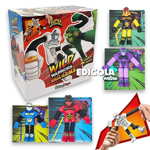 Personaggi WILD WARRIORS NINJA ARMS Allungabili Edicola Sbabam e figure Action