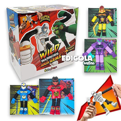 Personaggi WILD WARRIORS NINJA ARMS Allungabili Edicola Sbabam e figure Action
