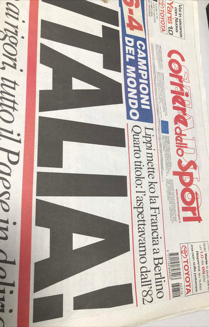 La Gazzetta dello Sport - Tutto Vero 10 Luglio 2006 ITALIA Campione La Gazzetta dello Sport - Tutto Vero 10 Luglio 2006 ITALIA Campione