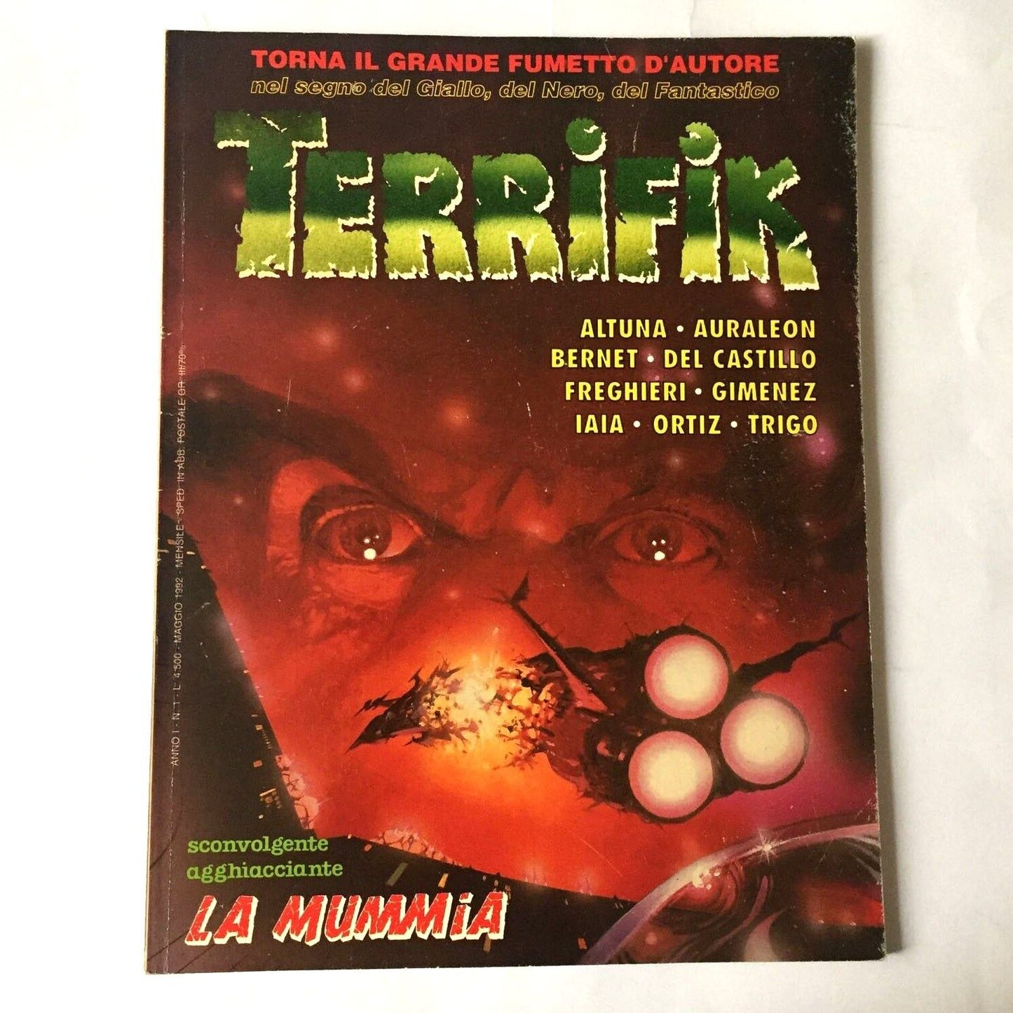 Lotto Fumetti TERRIFIK in italiano 1992 Raro Horror Noir Usati Prima Edizione Cenisio