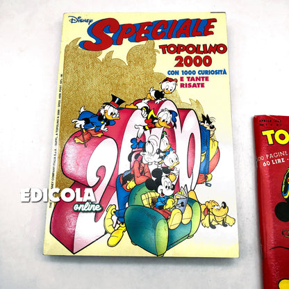 Mickey Mouse Comic Spécial 2000 + n. 1 RÉIMPRESSION Collector 60lire Vintage Rare