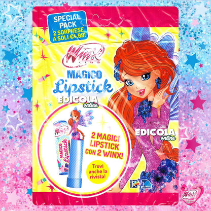 Busta Sorpresa con 2 Magici LIPSTICK + 2 Winx Club Rivista di Magazine Bambola