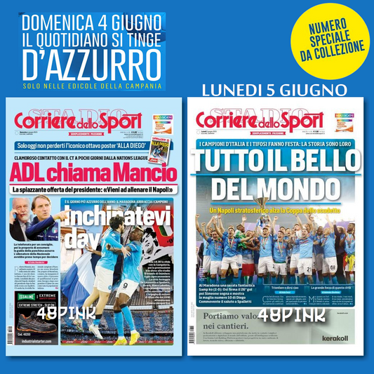 Corriere dello Sport of 4 5 June 2023 3 Scudetto Calcio Napoli Copy Azzurra