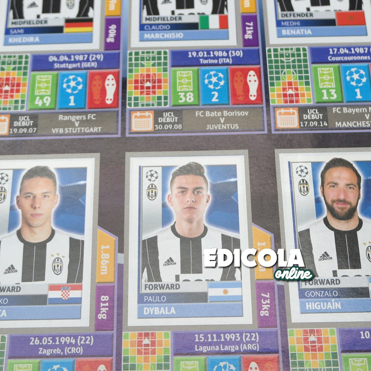 Album complet de stickers joueurs de football LIGUE DES CHAMPIONS 2016-17 Topps UEFA 2017