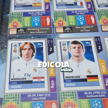 Album complet de stickers joueurs de football LIGUE DES CHAMPIONS 2016-17 Topps UEFA 2017