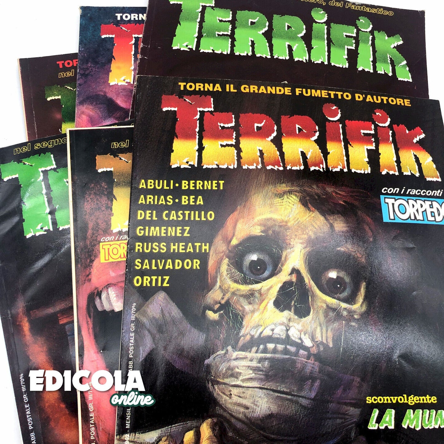 Lotto Fumetti TERRIFIK in italiano 1992 Raro Horror Noir Usati Prima Edizione Cenisio