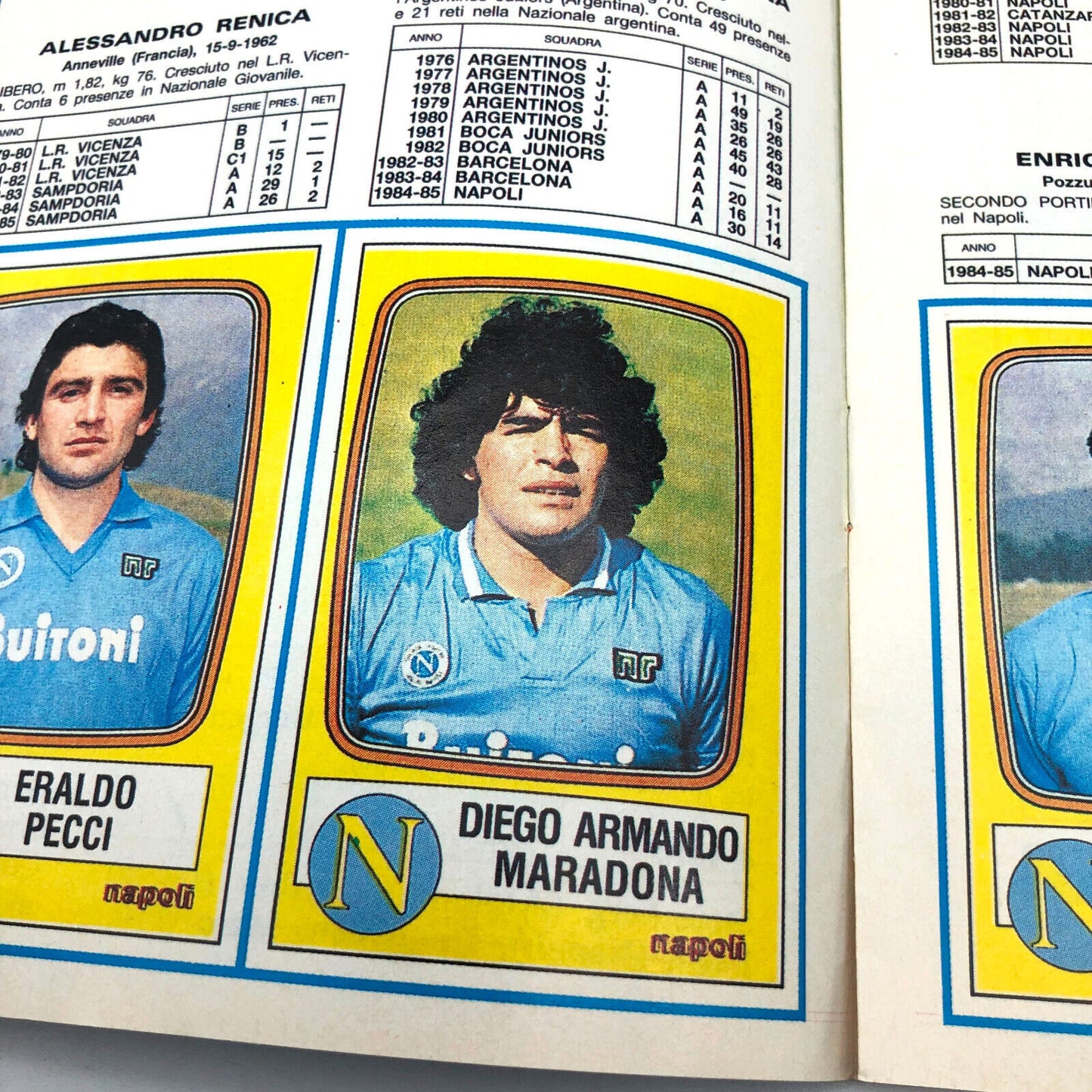 Set 7 Ristampa Album Completo solo Squadra del NAPOLI Figurine Calciatori Panini