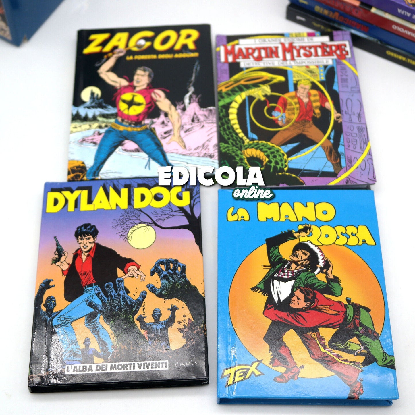 Lot 8 Comics Mignon Lo Scarabeo numéros no. 1DYLAN CHIEN NATHAN JAMAIS ZAGOR TEX 