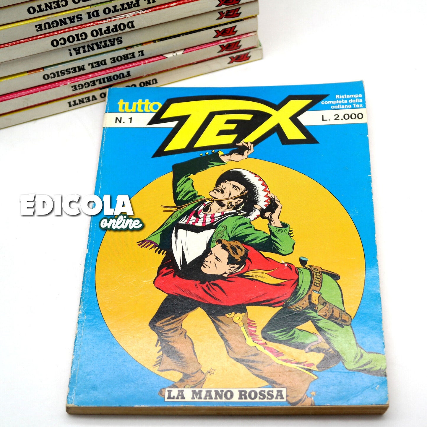 Fumetti Tutto TEX WILLER Ristampa Completa da n 1 a 14 La Mano Rossa lotto Usati