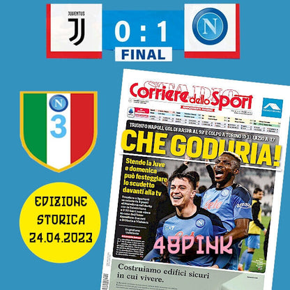 Newspaper Corriere dello Sport 3 Scudetto 24 April 23 Football Juventus Napoli 0-1