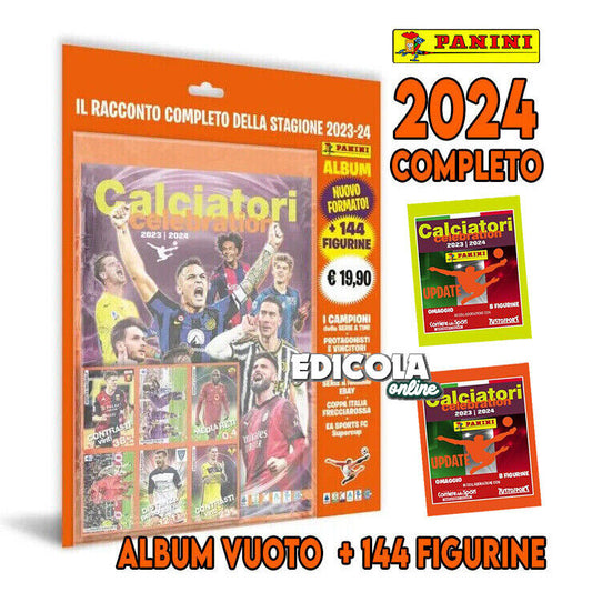Set Album Completo di Calciatori CELEBRATION PANINI 2023-24 2024 Update Figurine