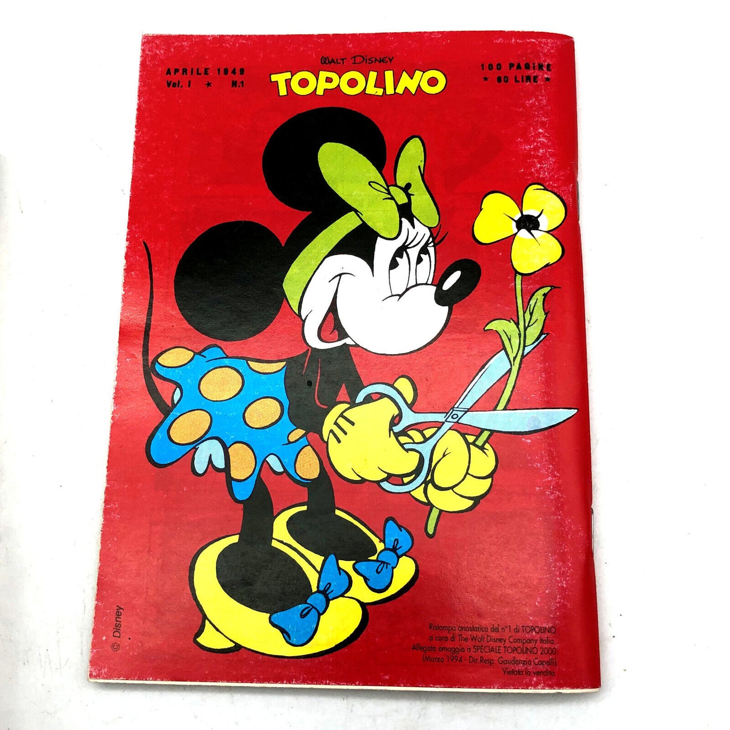 Mickey Mouse Comic Spécial 2000 + n. 1 RÉIMPRESSION Collector 60lire Vintage Rare