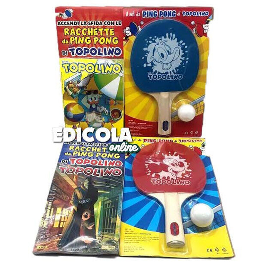 2x Fumetti di TOPOLINO n. 3477 3478 da Collezione con gadget Racchette Ping Pong