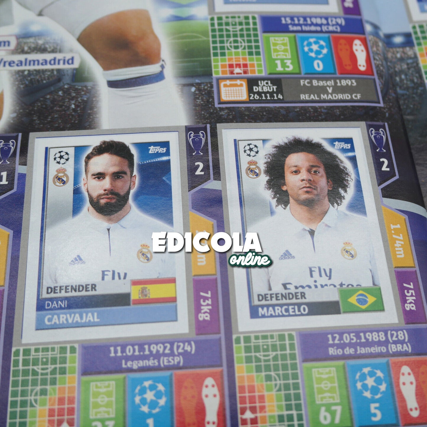 Album complet de stickers joueurs de football LIGUE DES CHAMPIONS 2016-17 Topps UEFA 2017