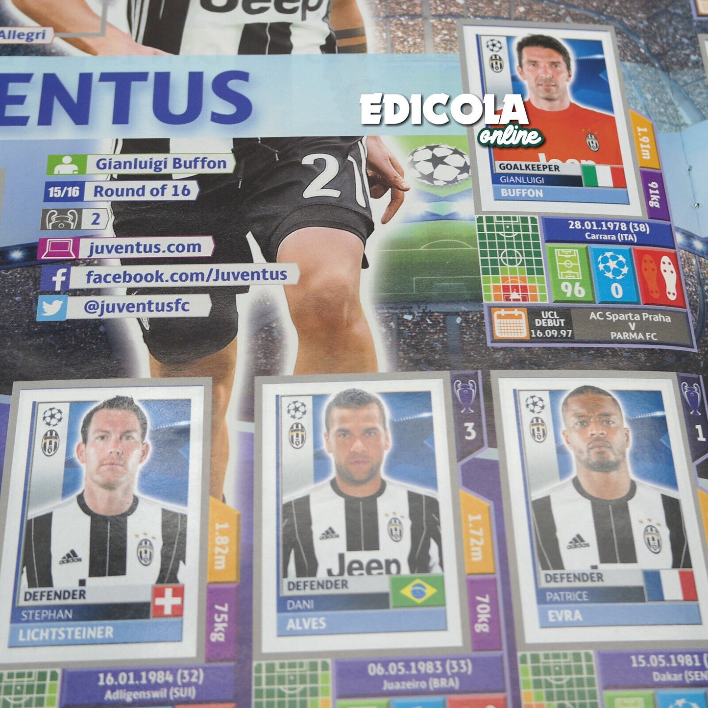 Album complet de stickers joueurs de football LIGUE DES CHAMPIONS 2016-17 Topps UEFA 2017