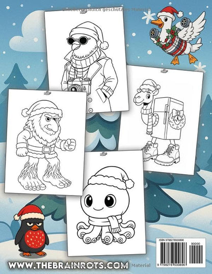 Libro da Colorare per Bambini - "THE BRAINROTS" – Volume 2 (Edizione Natalizia)