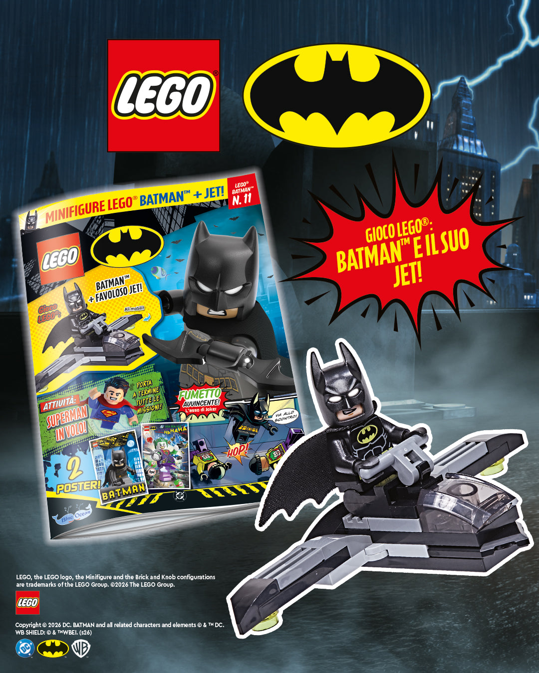 Magazine LEGO BATMAN n. 11 + BATMAN e il suo JET