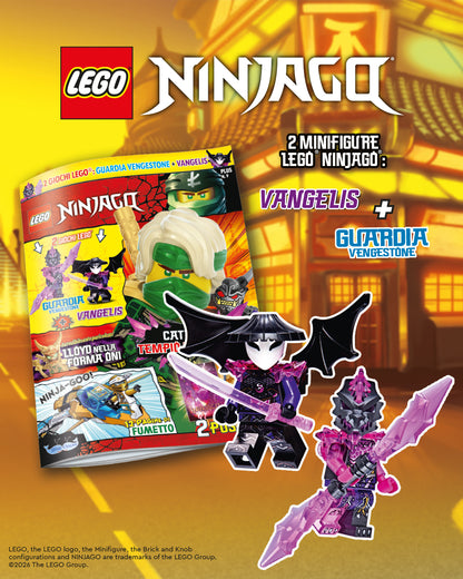 Rivista LEGO NINJAGO Plus n. 9 + 2 MINIFIGURE ESCLUSIVE (VANGELIS + GUARDIA VENGESTONE)