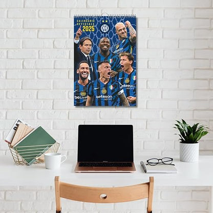 Calendrier vertical Inter 2025 - 29x42 cm - Produit Officiel 