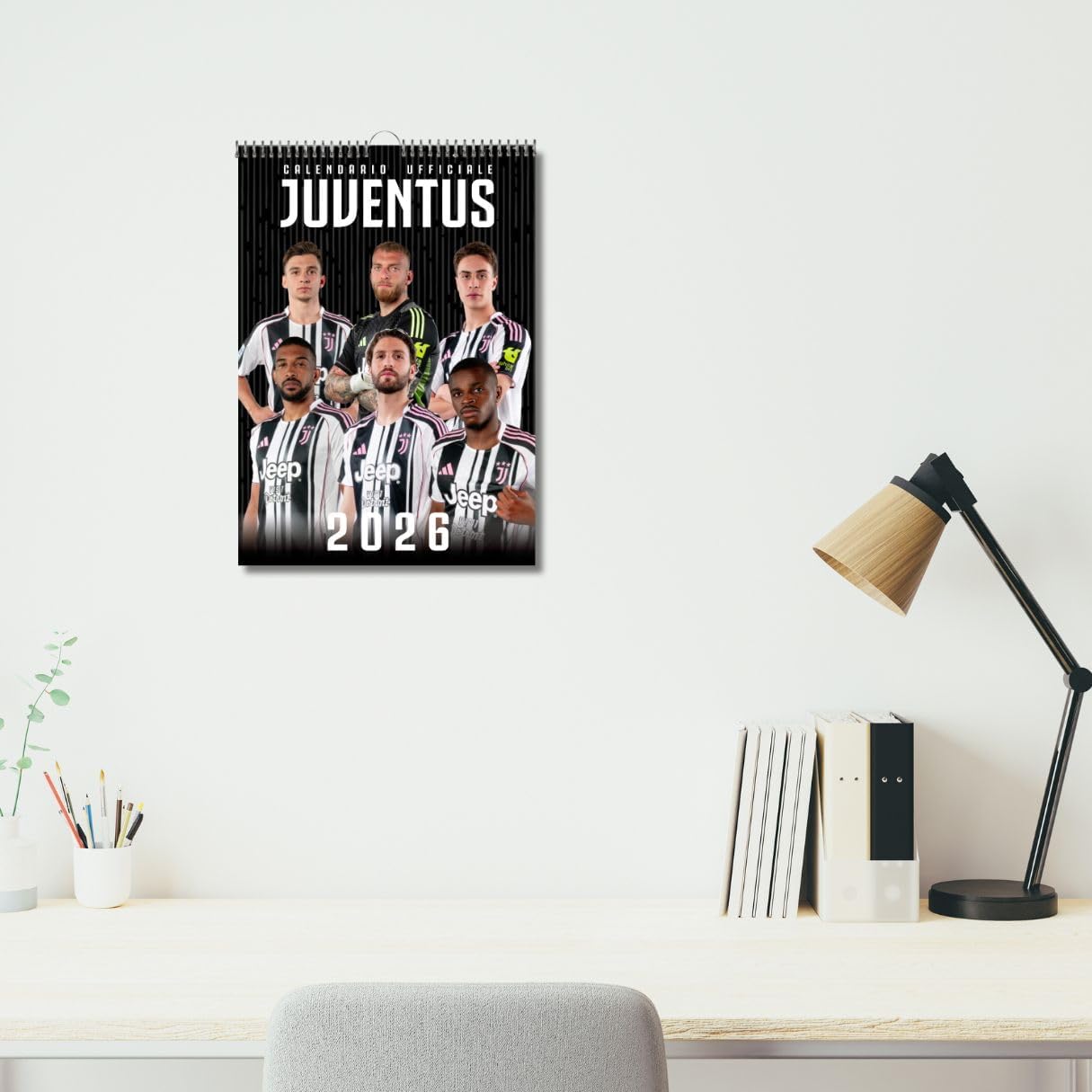 Calendario Verticale Juventus 2026+ Calendario da tavolo 2026 13 mesi - Prodotto Ufficiale
