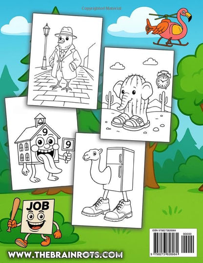 Coloring Book for Kids - Italian Brainrot Volume 3 - Brain rot meme viral Tiktok