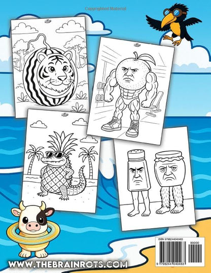 Libro da Colorare per Bambini + Giochi "THE BRAINROTS" – Volume 3 (Formato MAXI)