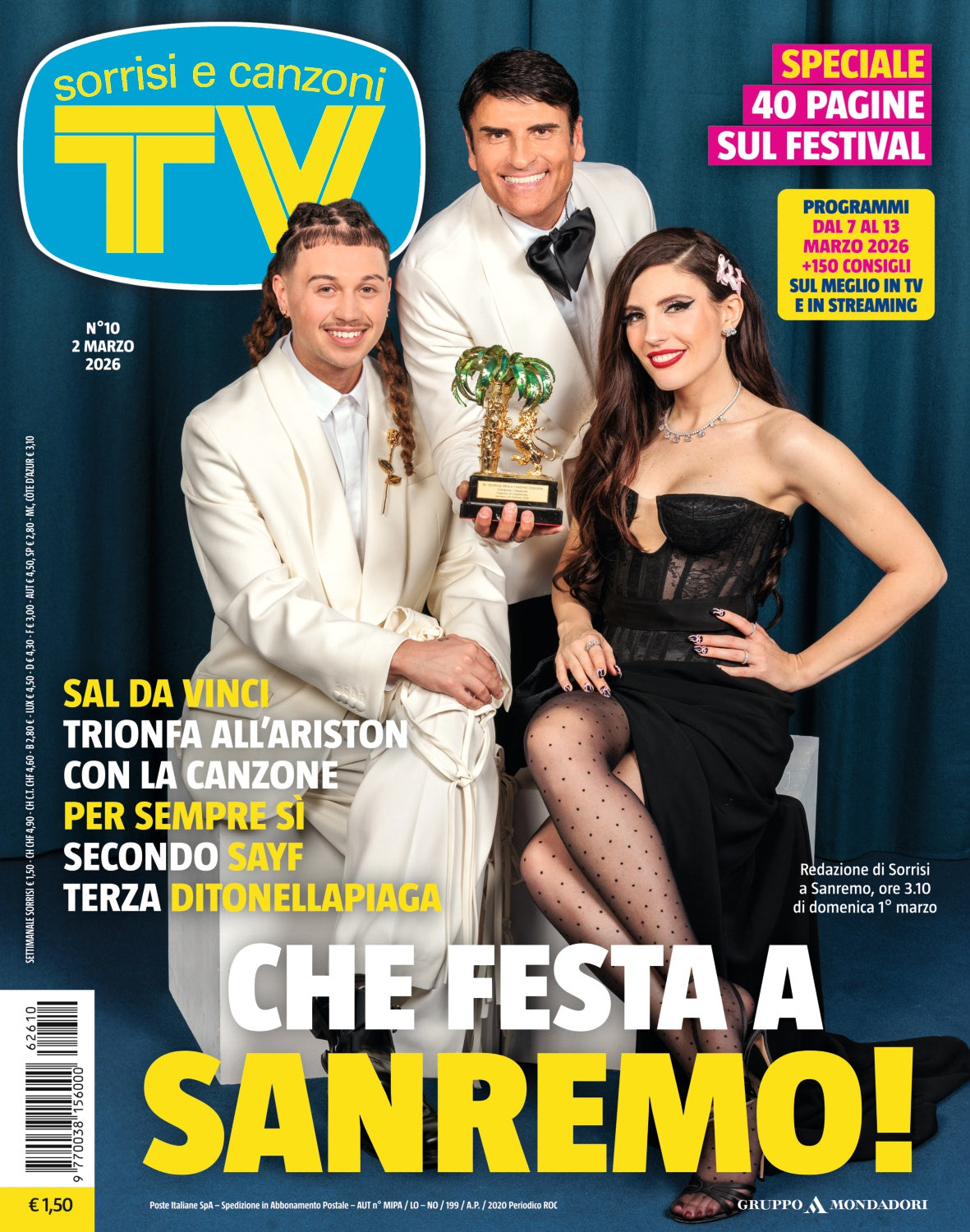 TV Sorrisi e Canzoni n°7 (04/02/2025) Festival de Sanremo 2025