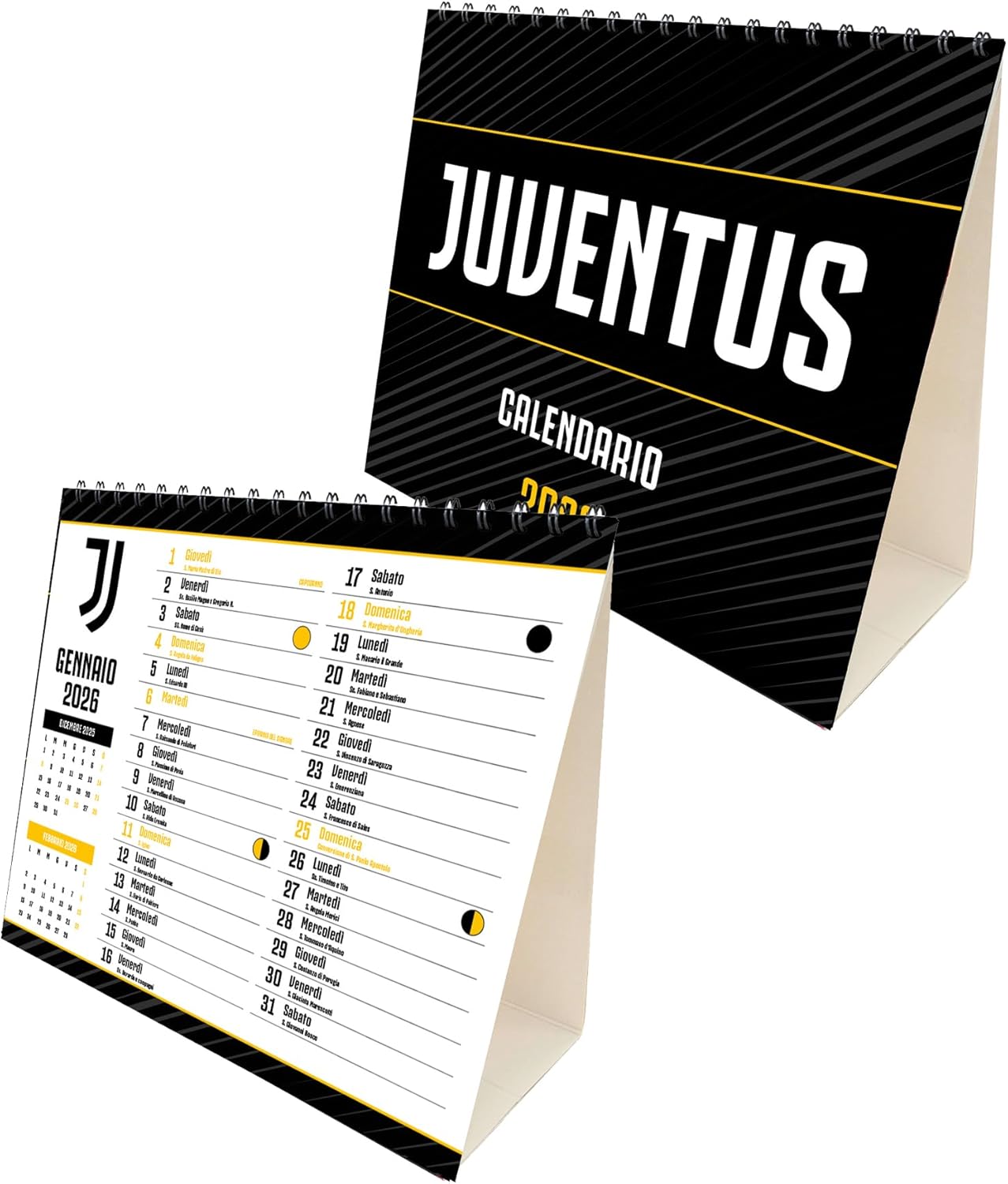 Calendario Verticale Juventus 2026+ Calendario da tavolo 2026 13 mesi - Prodotto Ufficiale