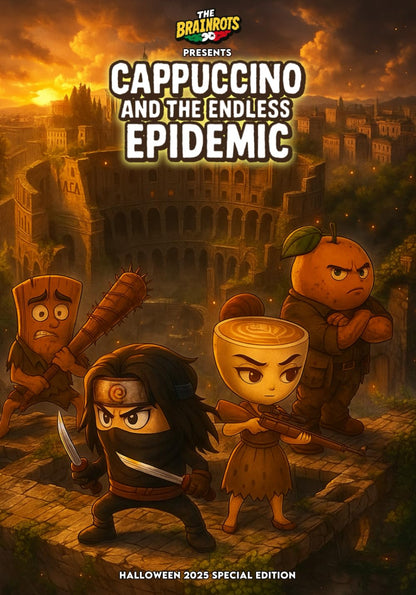 CAPPUCCINO E L'EPIDEMIA INFINITA - THE BRAINROTS COMICS BOOK : Speciale Halloween 2025: Una Storia completa in Italiano