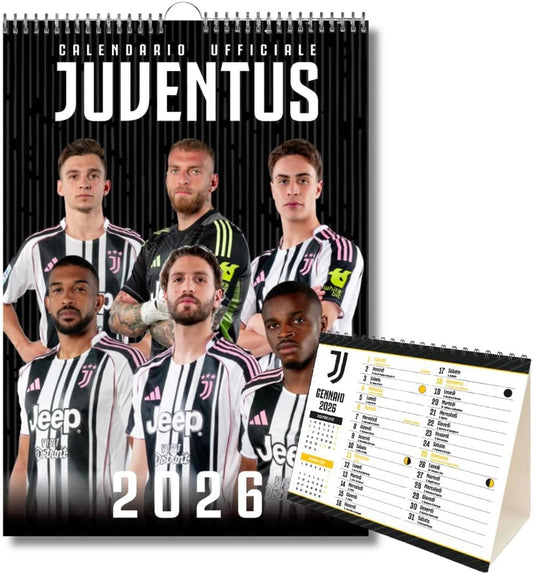Calendario Verticale Juventus 2026+ Calendario da tavolo 2026 13 mesi - Prodotto Ufficiale