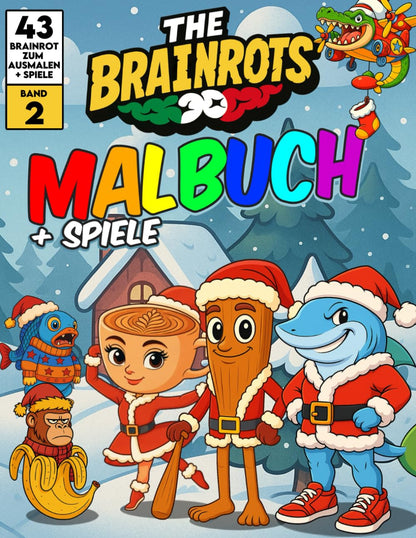 Libro da Colorare per Bambini - "THE BRAINROTS" – Volume 2 (Edizione Natalizia)