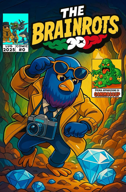 Fumetto in Italiano "The Brainrots" il Comics con i personaggi di Italian Brainrot