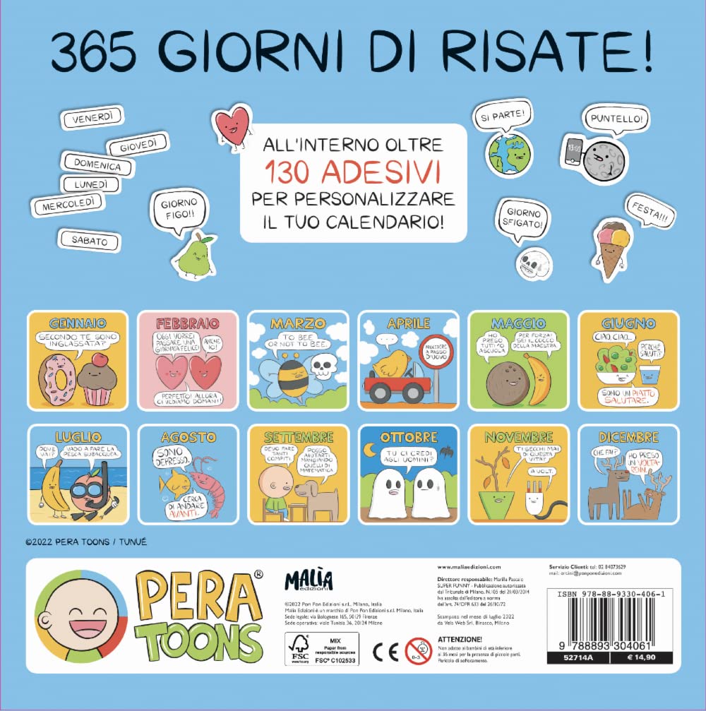 Calendario Pera Toons 2026 Peratoons