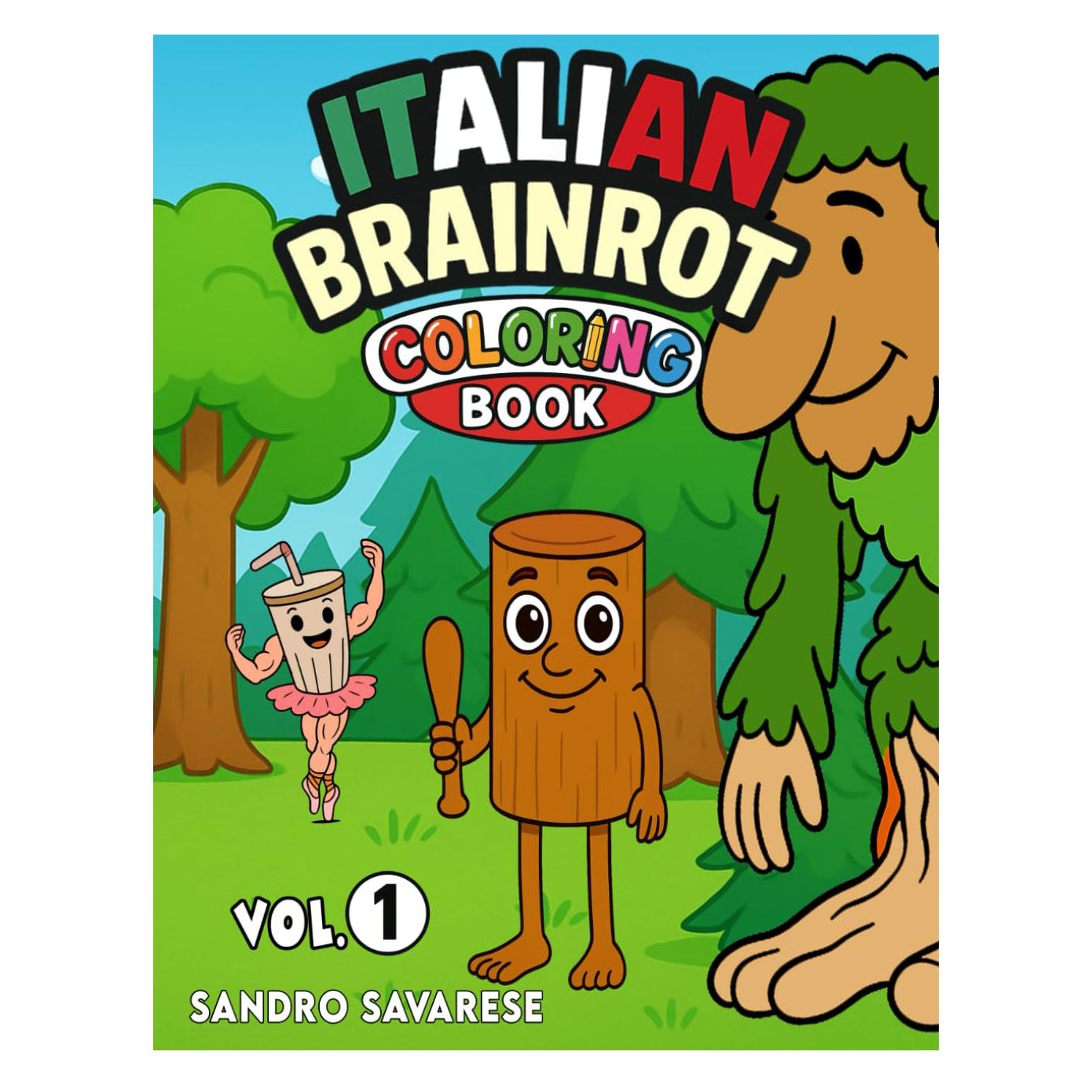 Libro da Colorare per Bambini - Italian Brainrot Volume 1 - Brain rot meme virale Tiktok