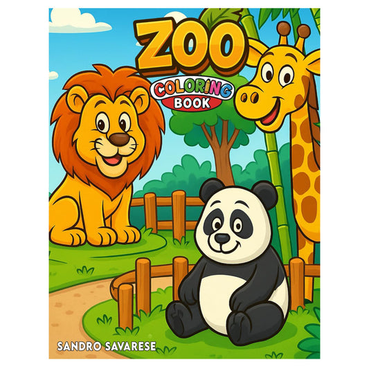 Libro da Colorare per Bambini - ZOO - Animali dello Zoo da Colorare