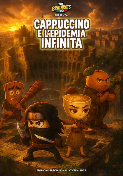 CAPPUCCINO E L'EPIDEMIA INFINITA - THE BRAINROTS COMICS BOOK : Speciale Halloween 2025: Una Storia completa in Italiano