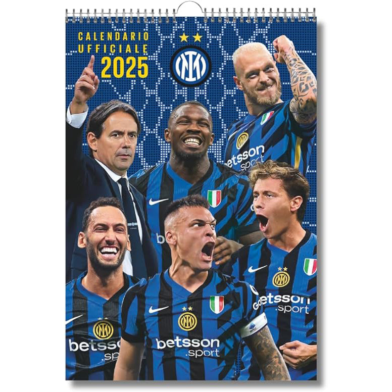 Calendrier vertical Inter 2025 - 29x42 cm - Produit Officiel 