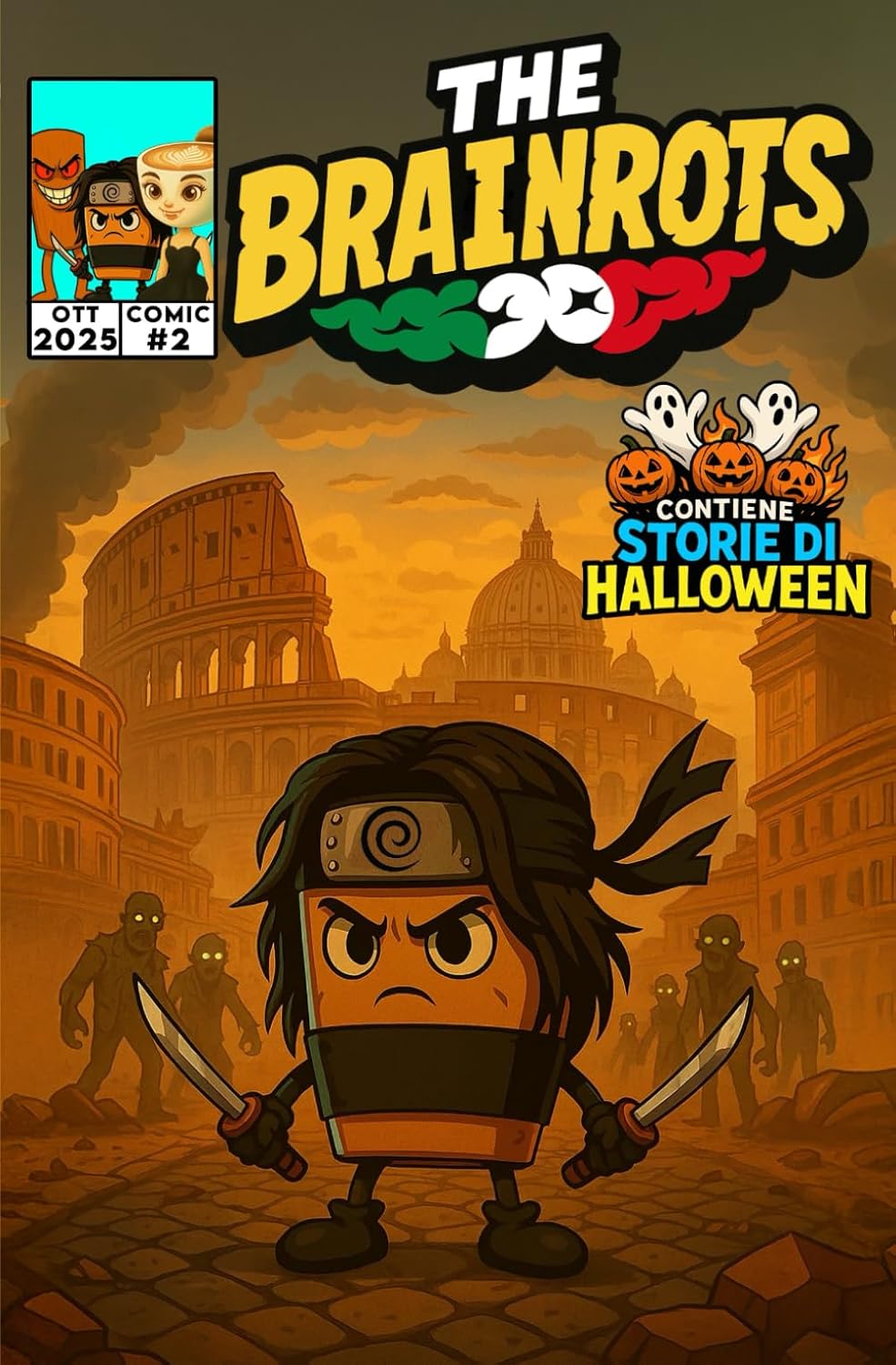 Fumetto in Italiano "The Brainrots" il Comics con i personaggi di Italian Brainrot