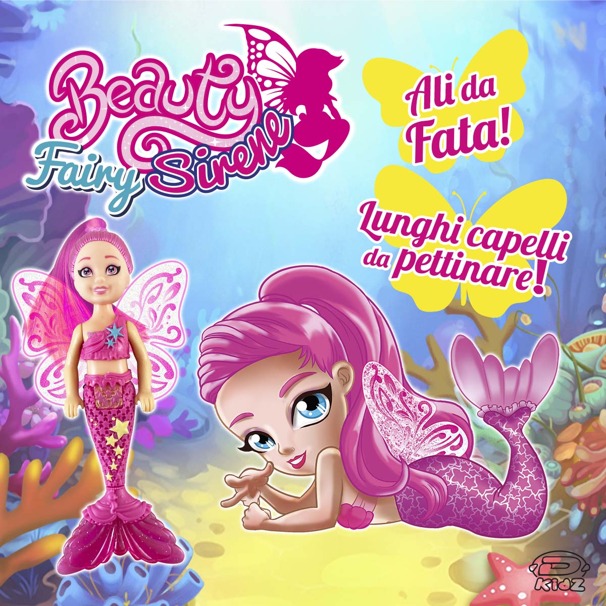 Beauty Sirene Fairy Lunghi Capelli da Pettinare Bustina a Sorpresa