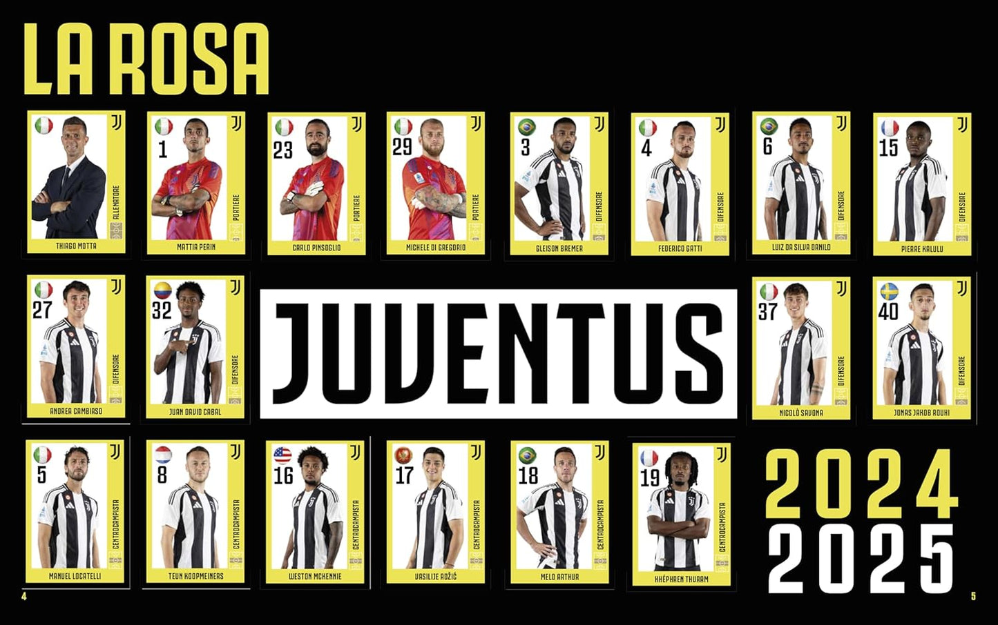 Album Vuoto + 50 bustine di Figurine Juventus 2024-2025 - Prodotto Ufficiale