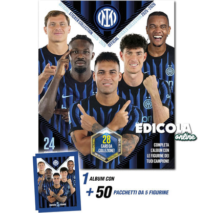 Album Vuoto + 50 bustine di Figurine Inter 2025-2026 - Prodotto Ufficiale